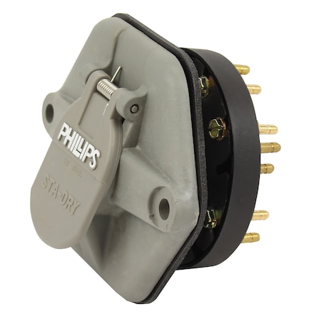 Phillips Socketbreaker, Sta-Dry, Nonmetallic-Solid Pins, W/ 30A Circuit Breakers 16-7632-28